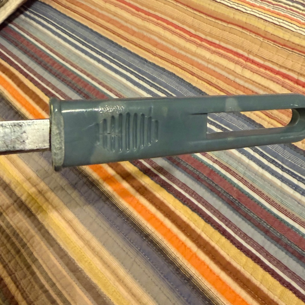 VTG Metal‎ Slotted Turner Spatula With Blue Handle Kitchen Utensil - Picture 4 of 5